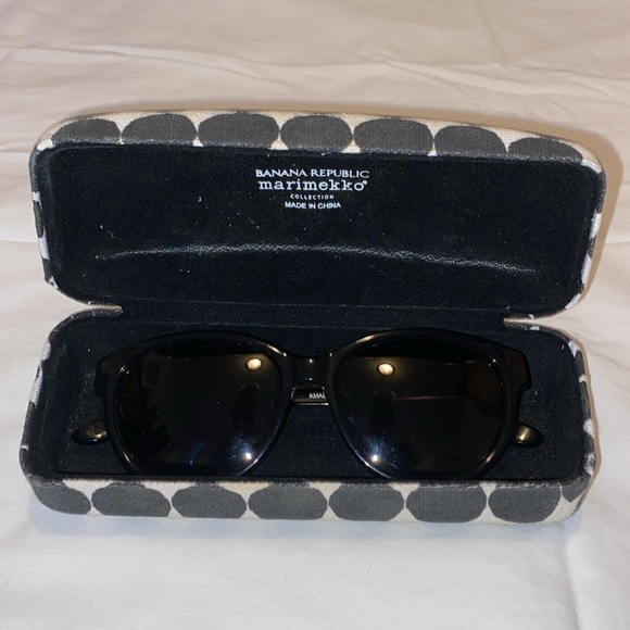 Kate Spade Amalia/s Black and Polka Dot Arms Sunglasses w/ BR Marimekko Case - Picture 11 of 15